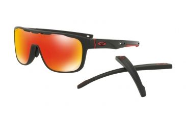 Image of Oakley CROSSRANGE SHIELD A OO9390 Single Vision Prescription Sunglasses OO9390-939003-31 - Lens Diameter 131 mm, Lens Diameter 31 mm, Frame Color Matte Black