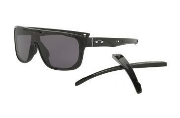 Image of Oakley CROSSRANGE SHIELD OO9387 Progressive Prescription Sunglasses OO9387-938701-31 - Lens Diameter 131 mm, Lens Diameter 31 mm, Frame Color Polished Black