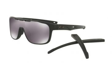 Image of Oakley CROSSRANGE SHIELD OO9387 Progressive Prescription Sunglasses OO9387-938702-31 - Lens Diameter 131 mm, Lens Diameter 31 mm, Frame Color Matte Black
