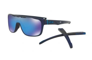 Image of Oakley CROSSRANGE SHIELD OO9387 Progressive Prescription Sunglasses OO9387-938705-31 - Lens Diameter 131 mm, Lens Diameter 31 mm, Frame Color Matte Translucent Blue