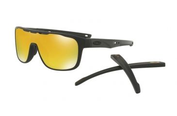 Image of Oakley CROSSRANGE SHIELD OO9387 Progressive Prescription Sunglasses OO9387-938706-31 - Lens Diameter 131 mm, Lens Diameter 31 mm, Frame Color Matte Black