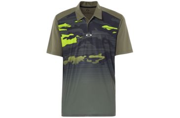Image of Oakley Deep Rough Camo Polo - Mens, Dark Brush, Extra Large, 434033-86V-XL