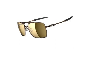 Image of Oakley Deviation Dark Brown Chrome Frame w/ Tungs Iridium Polarizedr Lenses Men's Sunglasses OO4061-07