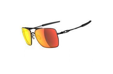 Image of Oakley Deviation Polished Black Frame w/ Ruby Iridium Lenses Men's Sunglasses OO4061-04
