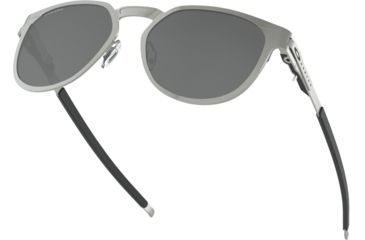 Image of Oakley DIECUTTER OO4137 Sunglasses 413701-55 - Satin Chrome Frame, Prizm Black Lenses