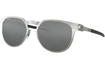 Image of Oakley DIECUTTER OO4137 Sunglasses 413701-55 - Satin Chrome Frame, Prizm Black Lenses