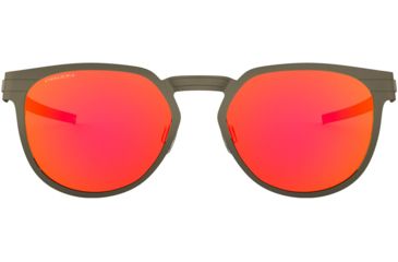 Image of Oakley DIECUTTER OO4137 Sunglasses 413702-55 - Pewter Frame, Prizm Ruby Lenses