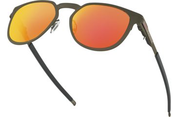 Image of Oakley DIECUTTER OO4137 Sunglasses 413702-55 - Pewter Frame, Prizm Ruby Lenses