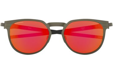 Image of Oakley DIECUTTER OO4137 Sunglasses 413702-55 - Pewter Frame, Prizm Ruby Lenses