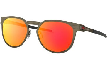 Image of Oakley DIECUTTER OO4137 Sunglasses 413702-55 - Pewter Frame, Prizm Ruby Lenses