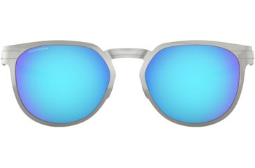 Image of Oakley DIECUTTER OO4137 Sunglasses 413704-55 - Satin Chrome Frame, Prizm Sapphire Lenses