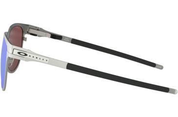 Image of Oakley DIECUTTER OO4137 Sunglasses 413704-55 - Satin Chrome Frame, Prizm Sapphire Lenses