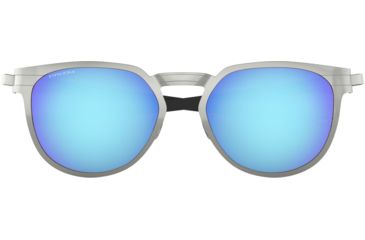 Image of Oakley DIECUTTER OO4137 Sunglasses 413704-55 - Satin Chrome Frame, Prizm Sapphire Lenses