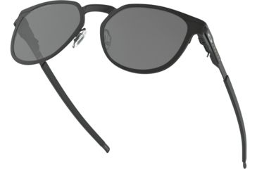 Image of Oakley DIECUTTER OO4137 Sunglasses 413705-55 - Satin Black Frame, Black Iridium Polarized Lenses