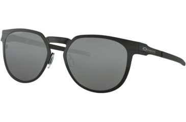 Image of Oakley DIECUTTER OO4137 Sunglasses 413705-55 - Satin Black Frame, Black Iridium Polarized Lenses
