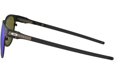 Image of Oakley DIECUTTER OO4137 Sunglasses 413706-55 - Satin Black Frame, Violet Iridium Polarized Lenses