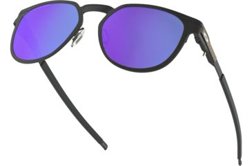 Image of Oakley DIECUTTER OO4137 Sunglasses 413706-55 - Satin Black Frame, Violet Iridium Polarized Lenses