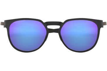 Image of Oakley DIECUTTER OO4137 Sunglasses 413706-55 - Satin Black Frame, Violet Iridium Polarized Lenses