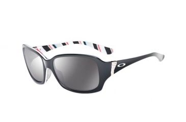 Image of Oakley Discreet Black w/ Stripes Frame w/ Grey Lenses Women's Sunglasses OO2012-01