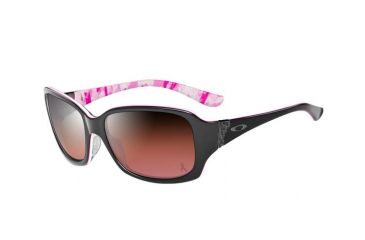Image of Oakley Discreet Sunglasses, Breast Cancer Ed, Polish Blk+Pink Frm, G40 Blk Grad OO2012-07