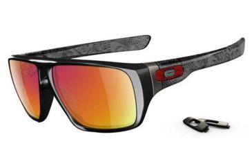 Image of Oakley Dispatch Polished Black Frame w/ Ruby Iridium Lenses Sunglasses OO9090-14