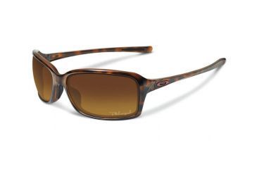 Image of Oakley Dispute Womens Sunglasses, Tortoise Frame, Brown Gradient Polarized Lens OO9233-06