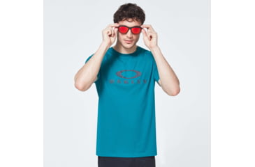 Image of Oakley Dots Ellipse Short Sleeve Tee - Mens, Forest Town, Extra Small, FOA400260-74F-XS