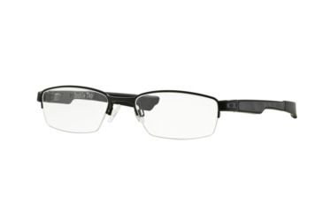 Image of Oakley DOUBLE TAP OX3123 Prescription Eyeglasses 312301-51 - Satin Black Frame, Clear Lenses