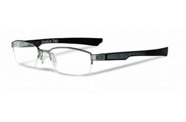 Image of Oakley DOUBLE TAP OX3123 Prescription Eyeglasses 312304-51 - Brushed Chrome Frame, Clear Lenses