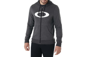 Image of Oakley Ellipse Full Zip Hoodie - Mens, Blackout Light Heather, 3XL, 461644-02F-XXXL