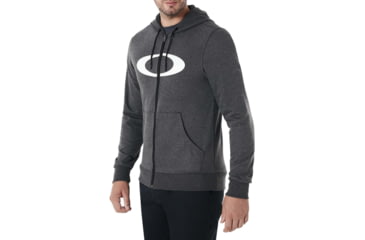 Image of Oakley Ellipse Full Zip Hoodie - Mens, Blackout Light Heather, 3XL, 461644-02F-XXXL