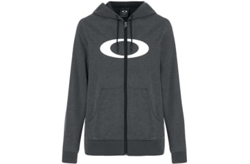 Image of Oakley Ellipse Full Zip Hoodie - Mens, Blackout Light Heather, 3XL, 461644-02F-XXXL