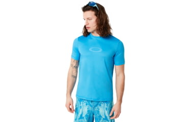 Image of Oakley Ellipse Logo Rashguard - Mens, Hawaiian Blue, Extra Large, 457602-6HB-XL