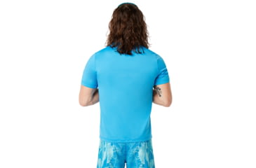 Image of Oakley Ellipse Logo Rashguard - Mens, Hawaiian Blue, Extra Large, 457602-6HB-XL