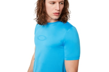 Image of Oakley Ellipse Logo Rashguard - Mens, Hawaiian Blue, Extra Large, 457602-6HB-XL