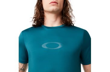 Image of Oakley Ellipse Logo Rashguard - Mens, Petrol, Extra Large, 457602-9PE-XL