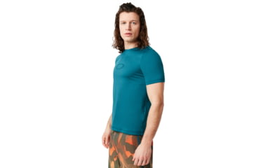 Image of Oakley Ellipse Logo Rashguard - Mens, Petrol, Extra Large, 457602-9PE-XL