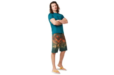 Image of Oakley Ellipse Logo Rashguard - Mens, Petrol, Extra Large, 457602-9PE-XL