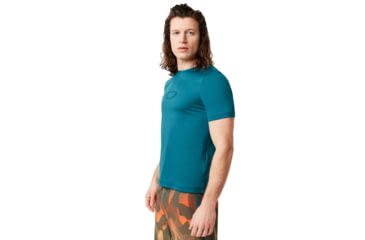 Image of Oakley Ellipse Logo Rashguard - Mens, Petrol, Large, 457602-9PE-L