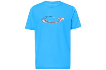 Image of Oakley Ellipse Usa Short Sleeve - Mens, Hawaiian Blue, Extra Small, 457355-6HB-XS