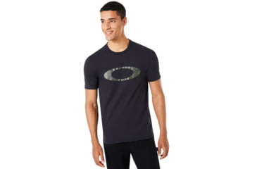 Image of Oakley Ellpise Line Camo Short Sleeve - Mens, Blackout, Large, 457359-02E-L
