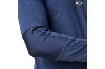 Image of Oakley Engineered Insert Long Sleeve Polo - Mens, Foggy Blue, Large, 434421-6FB-L