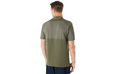 Image of Oakley Engineered Short Sleeve Polo Bomber Collar - Mens, Dark Brush, Medium, 434221-86V-M