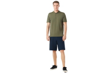 Image of Oakley Engineered Short Sleeve Polo Bomber Collar - Mens, Dark Brush, Medium, 434221-86V-M