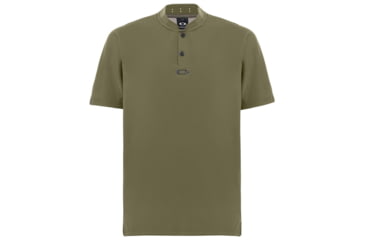 Image of Oakley Engineered Short Sleeve Polo Bomber Collar - Mens, Dark Brush, Medium, 434221-86V-M