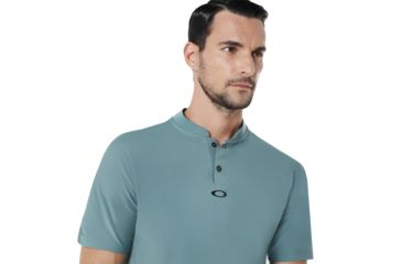 Image of Oakley Engineered Short Sleeve Polo Bomber Collar - Mens, Ore, Large, 434221-6BQ-L