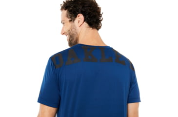 Image of Oakley Enhance 18.09 Technical QD Short Sleeve Tee - Mens, Dark Blue, Extra Large, 434254-609-XL