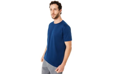 Image of Oakley Enhance 18.09 Technical QD Short Sleeve Tee - Mens, Dark Blue, Extra Large, 434254-609-XL
