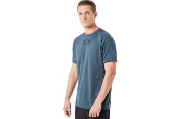 Image of Oakley Enhance 8.7.02 Short Sleeve Crew Tee - Men's, Dark Slate, Small, 434250-94A-S