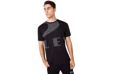 Image of Oakley Enhance Big Qd Short Sleeve Tee - Mens, Blackout, Small, 458094-02E-S